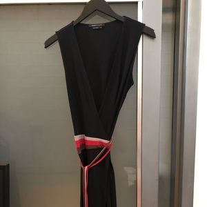 BCBG wrap dress with tie belt, size M